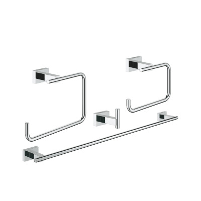 GROHE Essentials Cube 40778001 - Набор аксессуаров для ванной комнаты и туалета (хром)