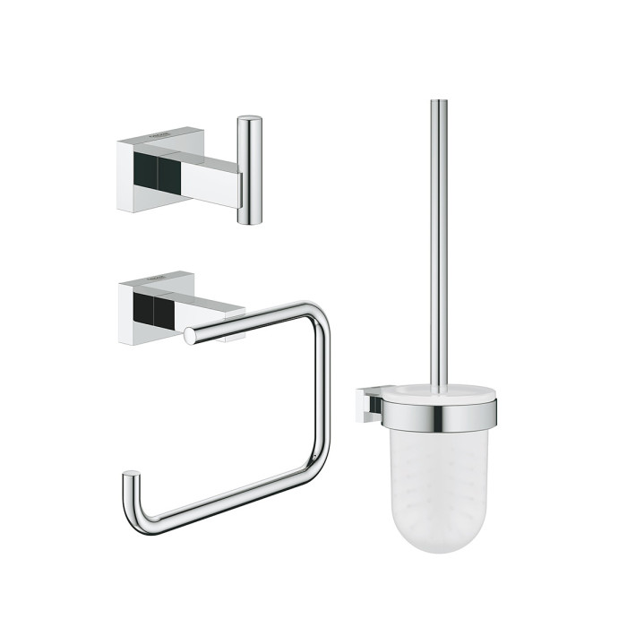 GROHE Essentials Cube 40757001 - Набор аксессуаров для ванной комнаты и туалета (хром)