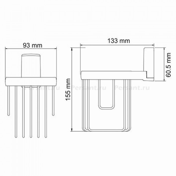 WasserKRAFT Leine K-5045 Держатель для освежителя воздуха (хром)