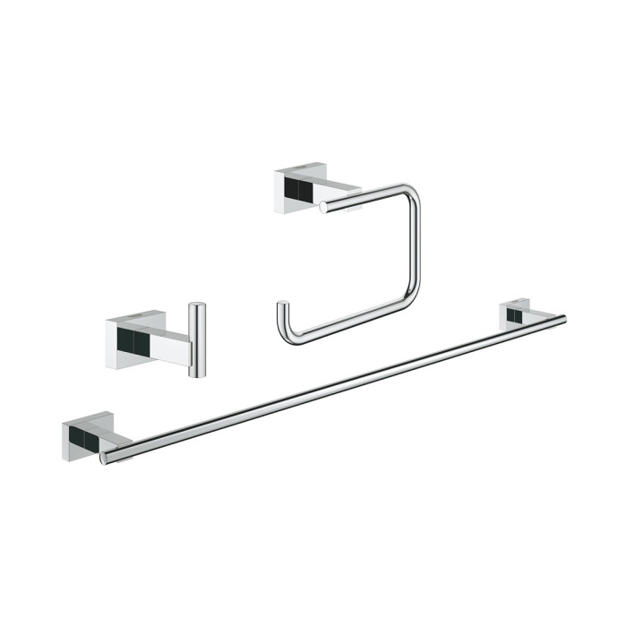 GROHE Essentials Cube 40777001 - Комплект аксессуаров для ванной комнаты и туалета (хром)