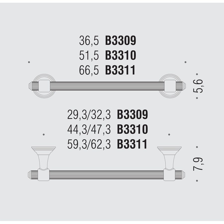 Colombo Design Hermitage B3309.OA - Держатель для полотенца 36 см (бронза)