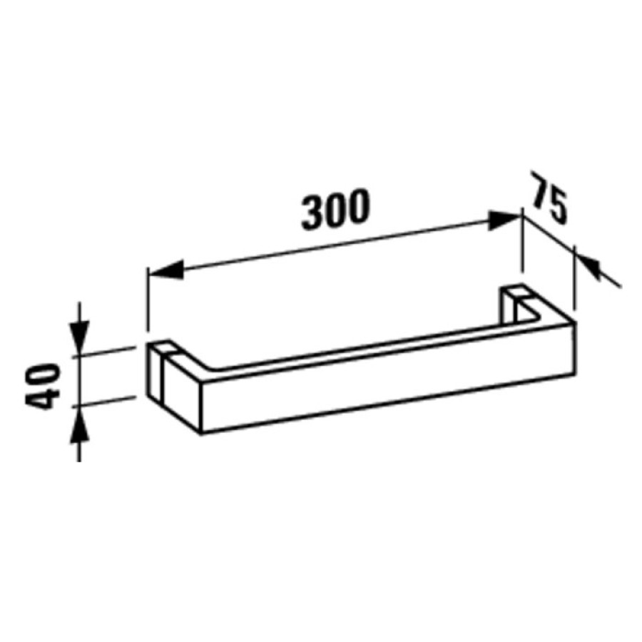 Laufen Kartell by 3.8133.0.084.000.1 Держатель полотенца на 30 см