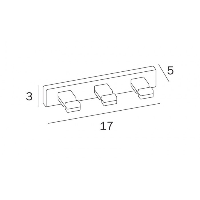 INDA Lea A1820CCR Тройной крючок для халата | полотенца (хром)