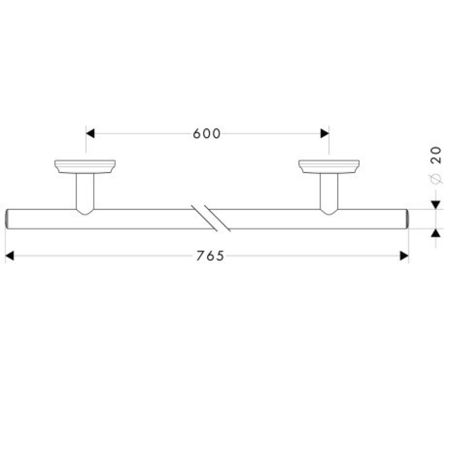 Поручень 41616000 Hansgrohe Logis Classic, 600 мм