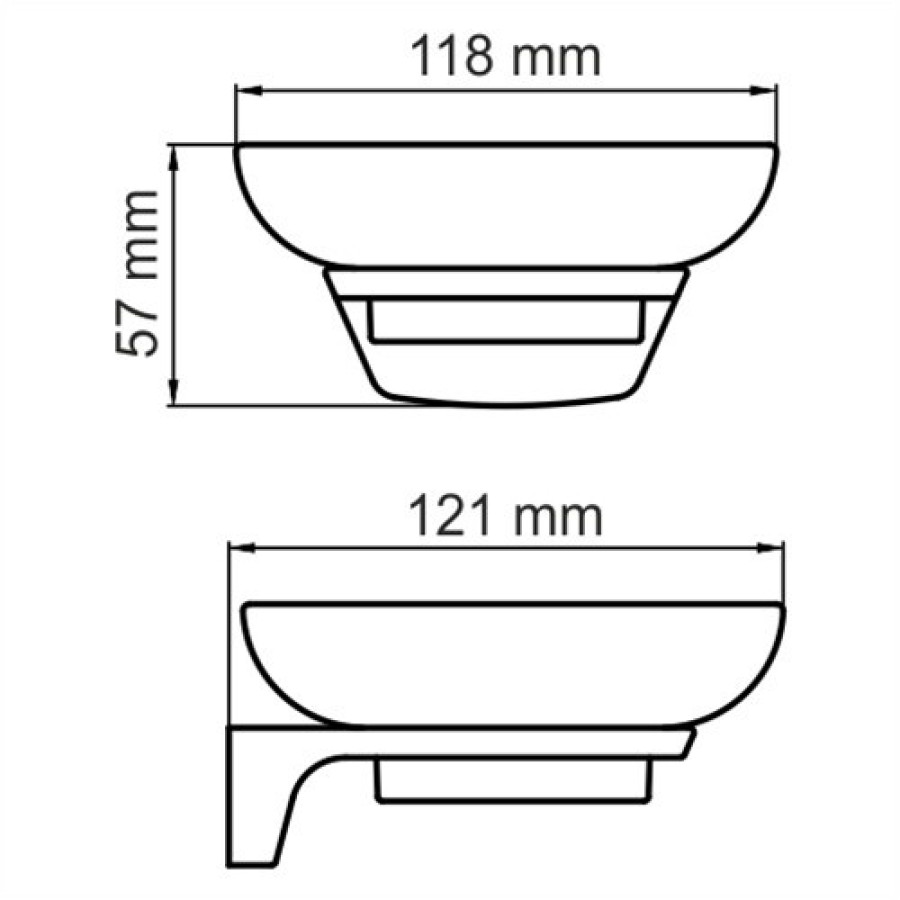 WasserKRAFT Glan K-5129 Мыльница подвесная (чёрный глянцевый)