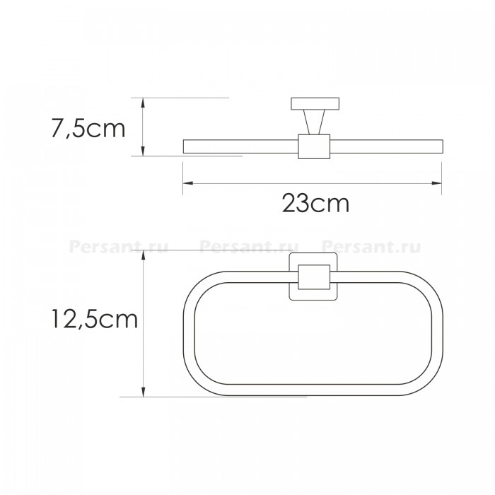 WasserKRAFT Rhin K-8760 Держатель для полотенца - кольцо (никель)