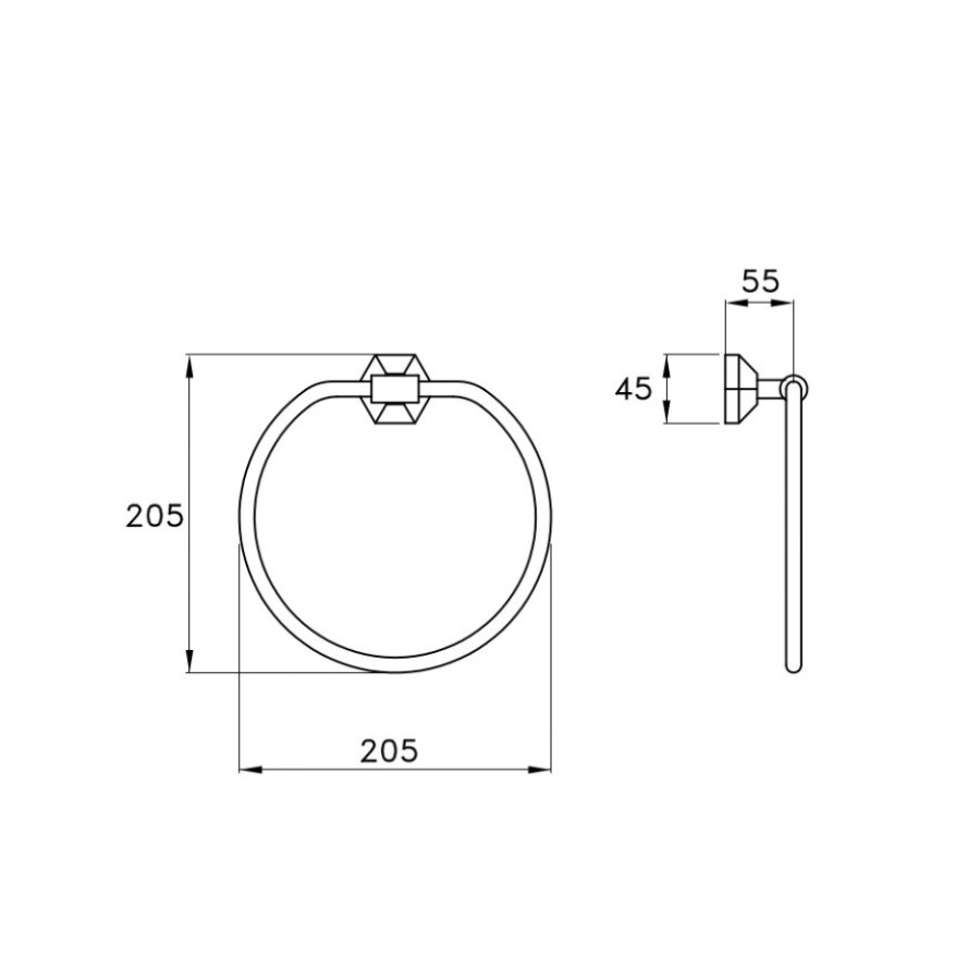 Stella Eccelsa EC 10003 CR00 Кольцо для полотенца