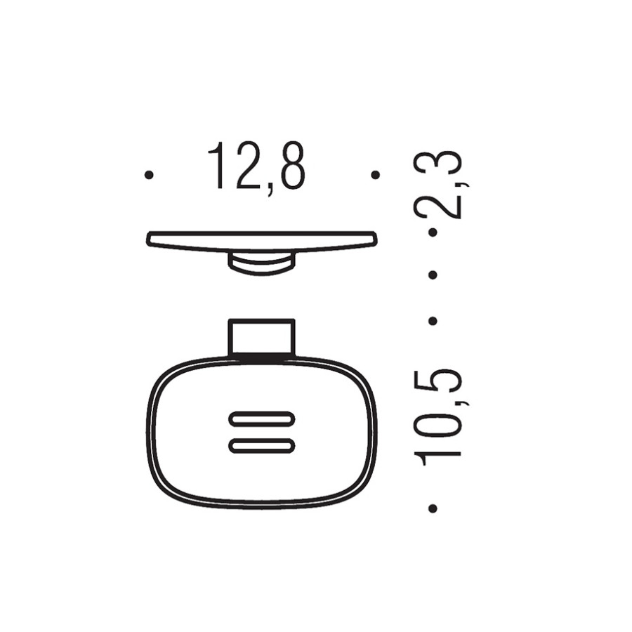 Colombo Design TRENTA B3001.GM - Металлическая мыльница | настенная (графит шлифованный)