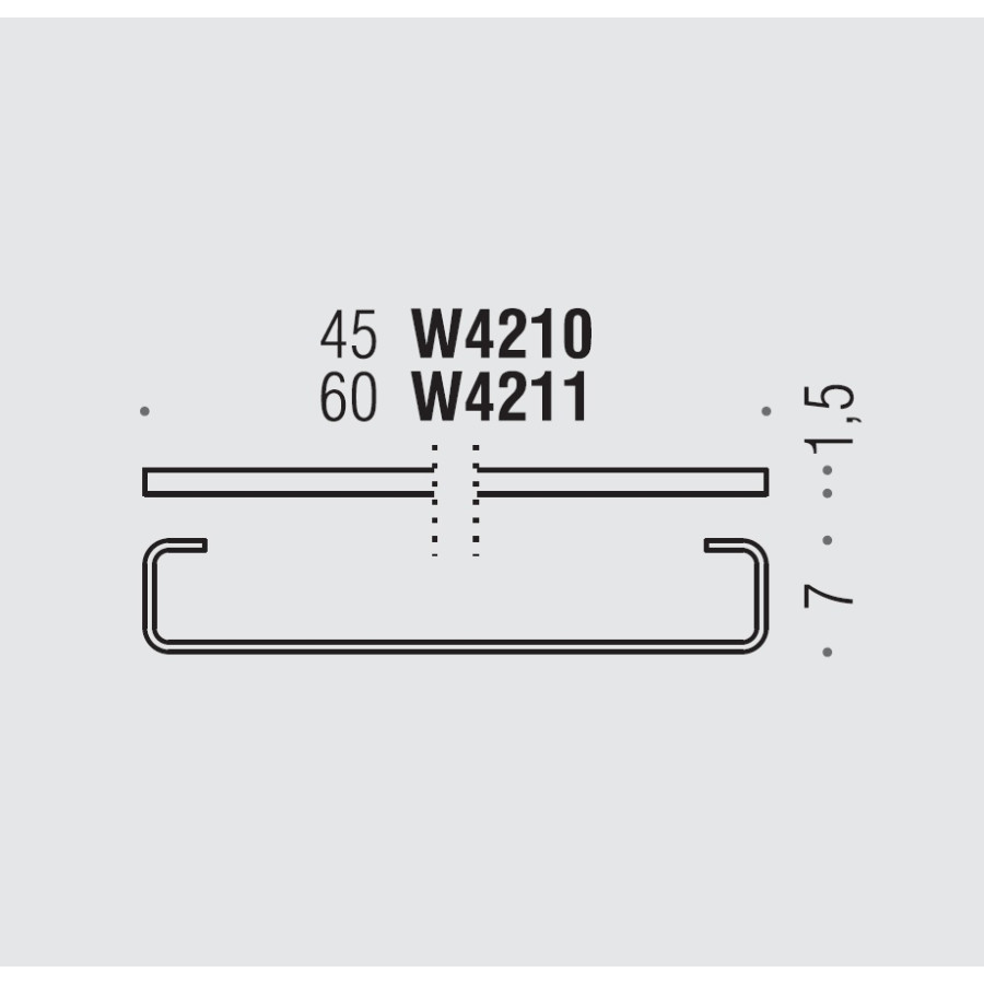 Colombo Design TIME W4210 - Держатель для полотенца 45 см (хром)