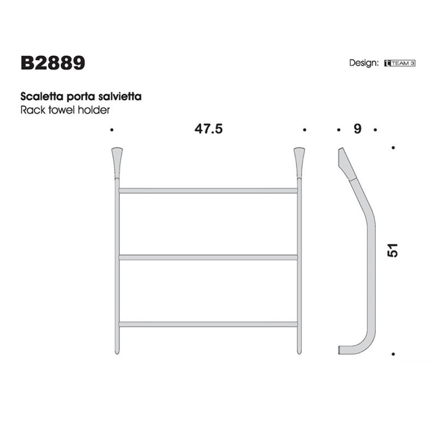 Colombo Design LAND B2889 Полотенцедержатель 47,5 см (хром)