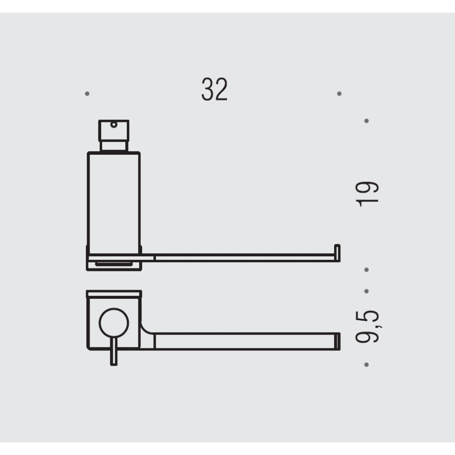 Colombo Design LOOK B1674.GL - Дозатор для жидкого мыла с держателем полотенца Graphite (Графит полированный)