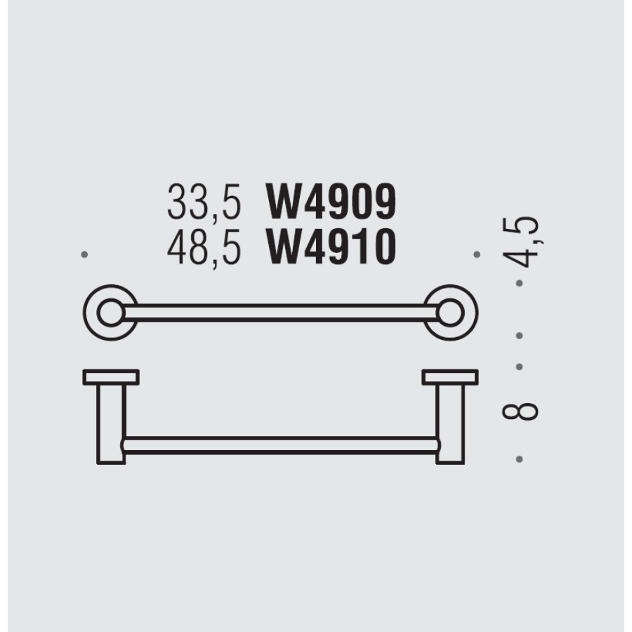 Colombo Design PLUS W4909.NM - Металлический держатель для полотенца 33,5 см (черный матовый)