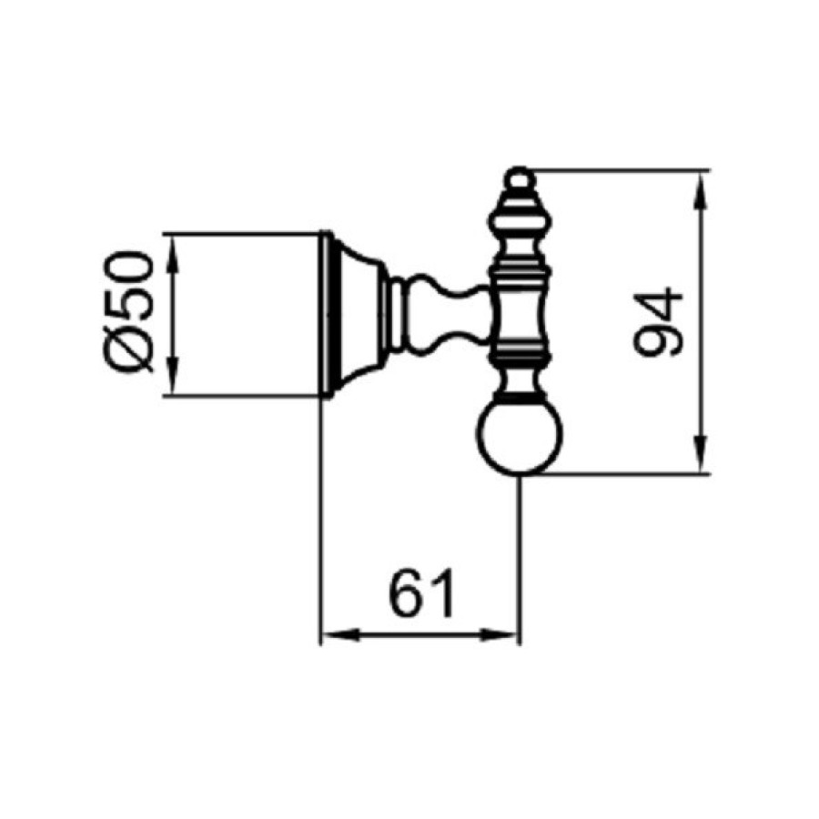 Webert Karenina KA500401065 Крючок для ванной комнаты (цвет бронза)