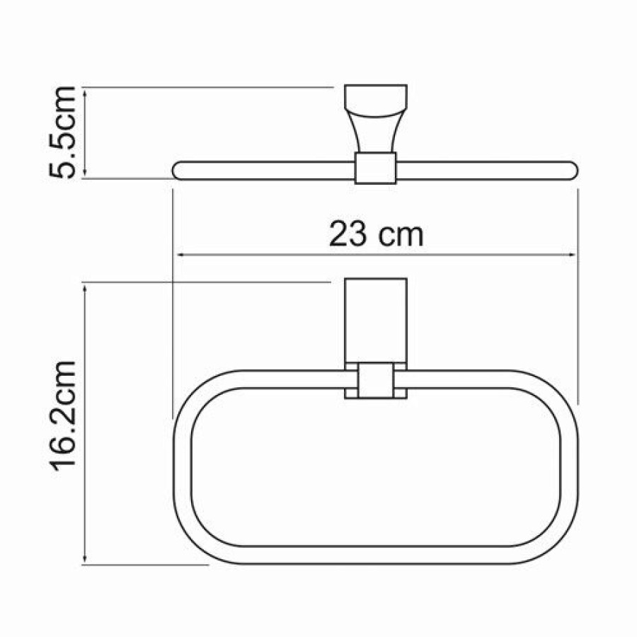 WasserKRAFT Exter K-5260 Держатель для полотенца - кольцо (бронза)