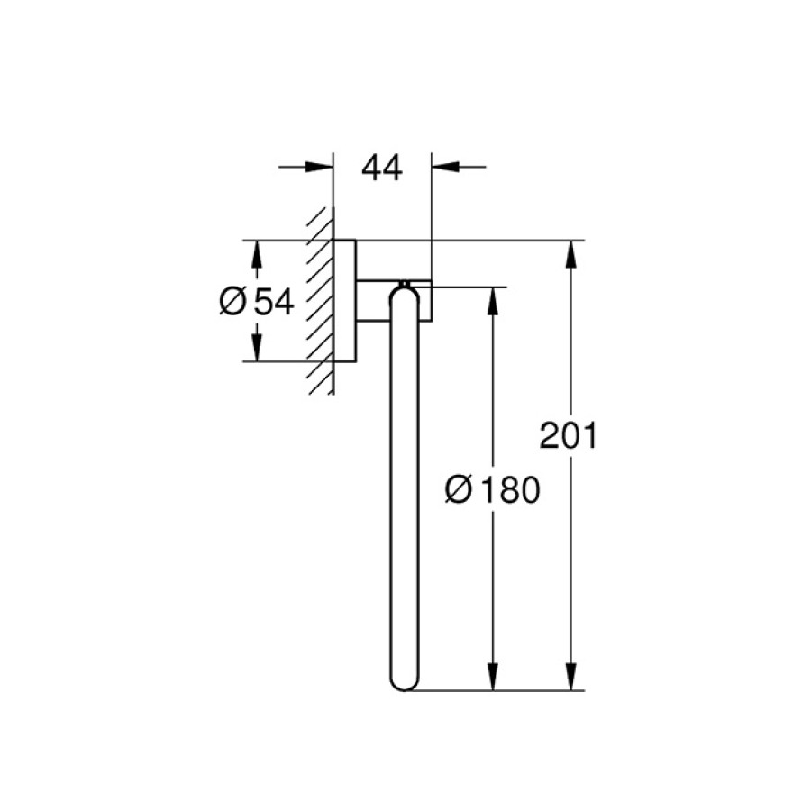 GROHE Essentials 40365A01 - Держатель для полотенца | кольцо (темный графит - полированный)