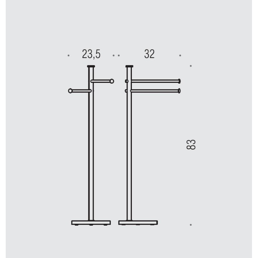 Colombo Design PLUS W4936 Стойка - держатель для полотенец (хром)