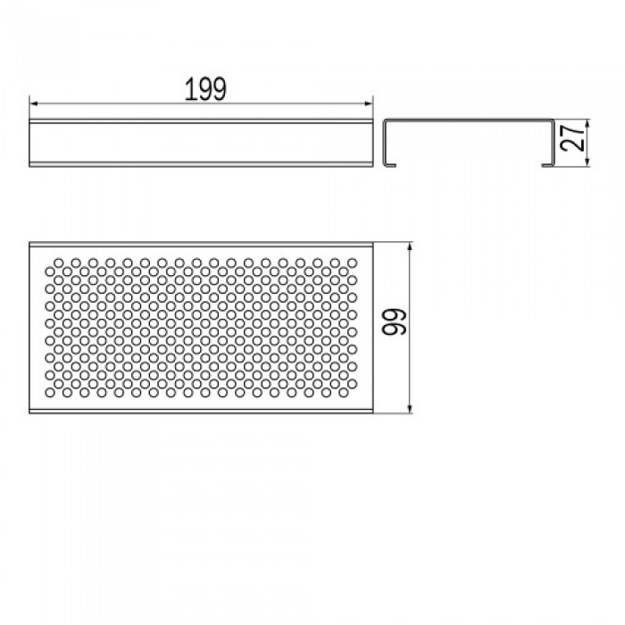 INDA Indissima Barra A8851MNS Полочка для рейлинга 200 мм (нержавеющая сталь шлифованная)