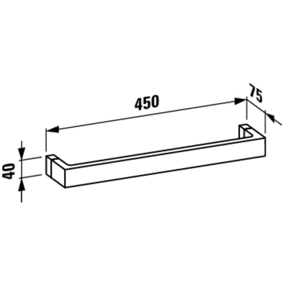 Laufen Kartell by 3.8133.1.082.000.1 Держатель полотенца на 45 см