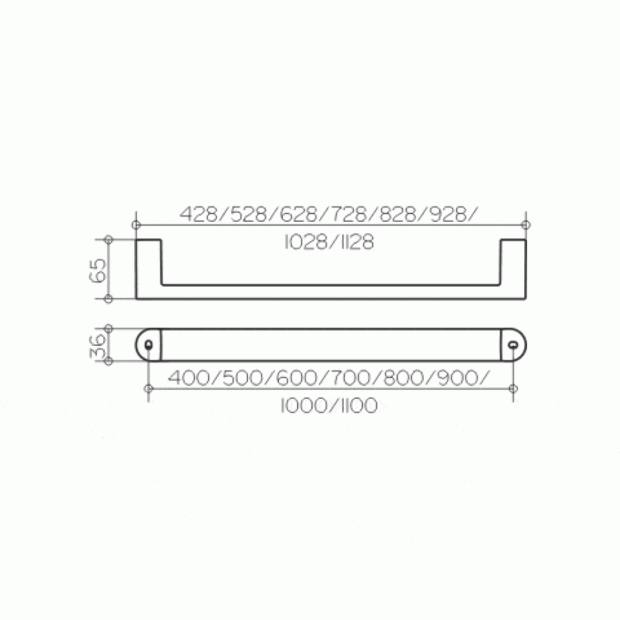 Keuco Elegance 31601 011100 Поручень (хром)