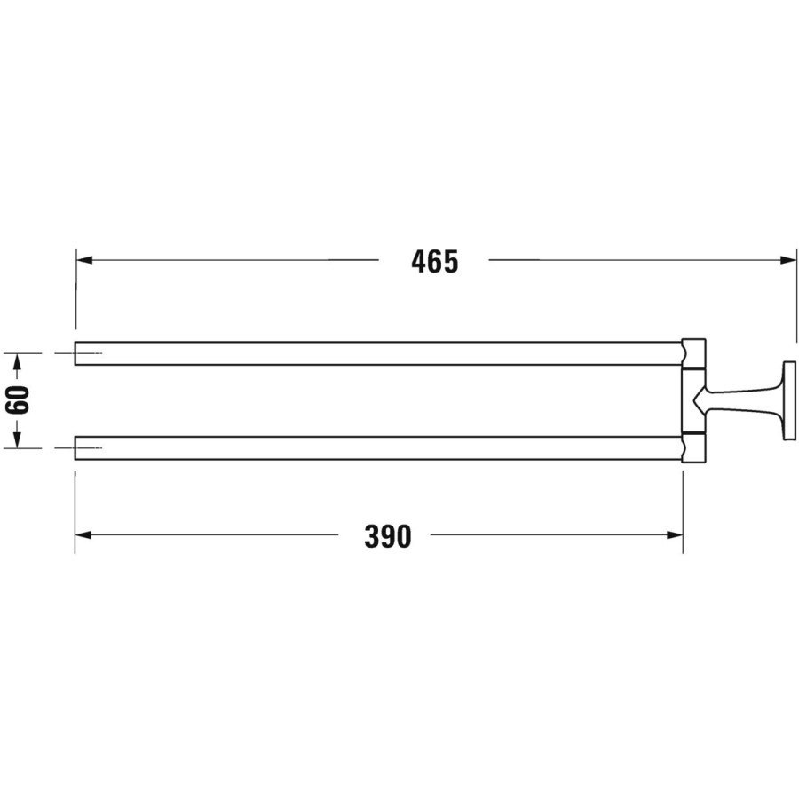 Duravit Starck T 0099414600 Полотенце держатель двойной