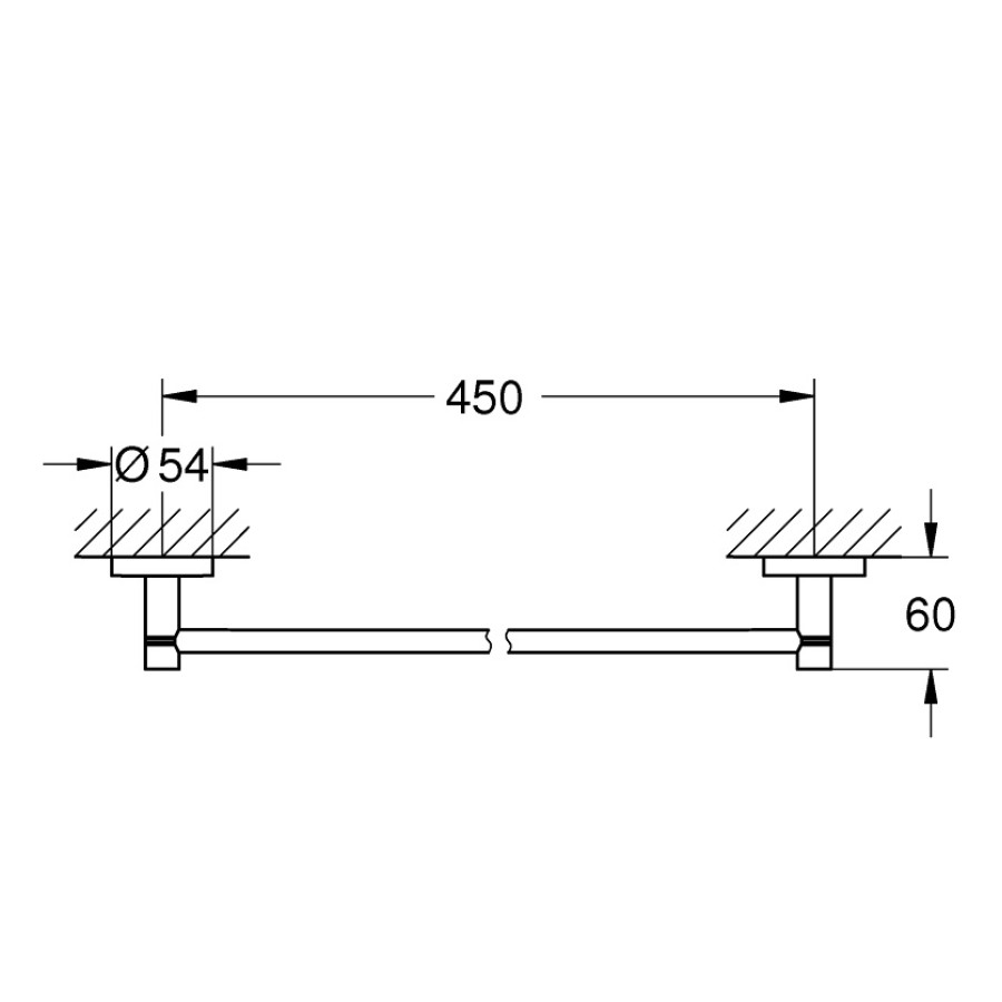 GROHE Essentials 40688GN1 Держатель для полотенца 450 мм (золото шлифованное)