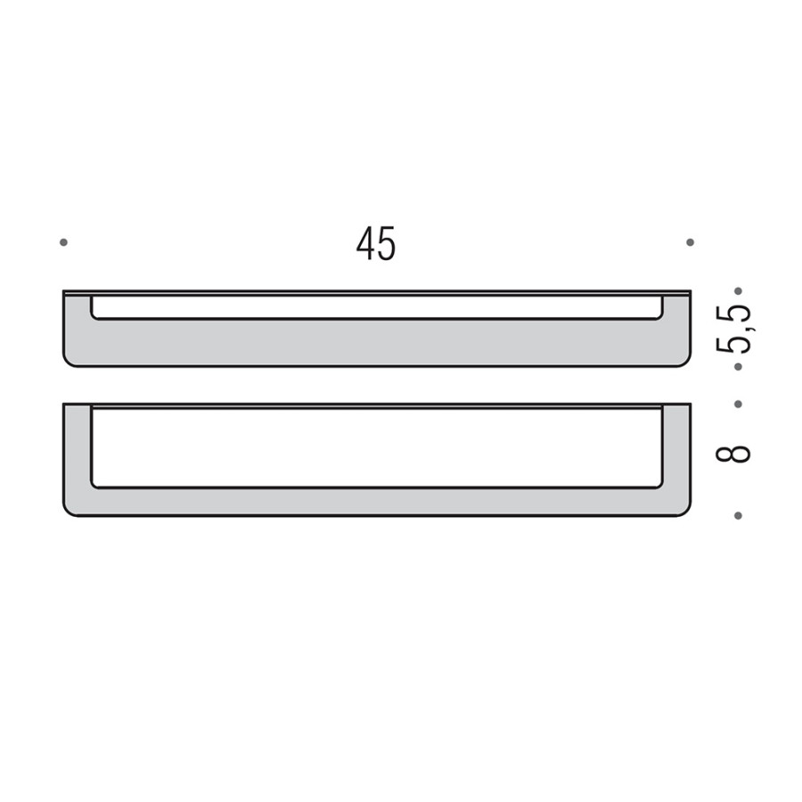 Colombo Design OVER B7010- Держатель для полотенца 45 см (нержавеющая сталь)