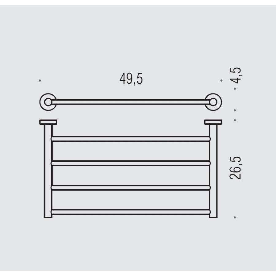 Colombo Design PLUS W4987.BM - Держатель для полотенца | полка (белый - матовый)