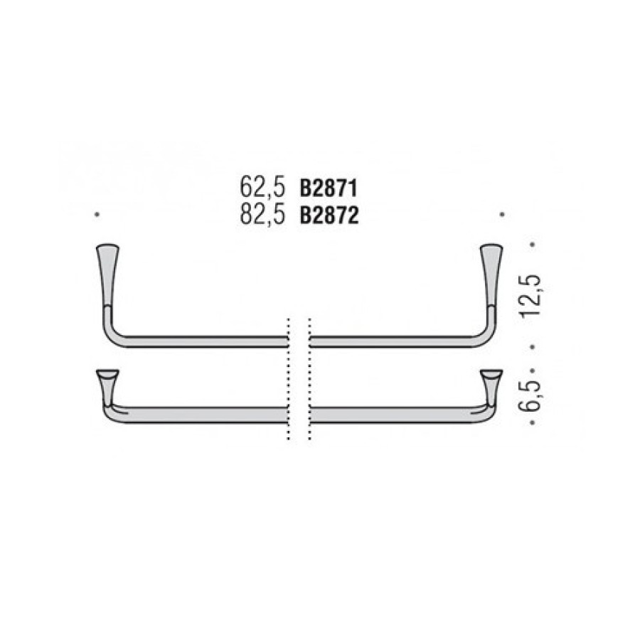 Colombo Design Land B2872 Полотенцедержатель 82,5 см (хром)