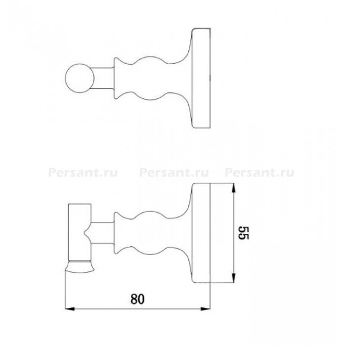 RUSH Crete CR35210 Крючок для халата и полотенца (бронза)