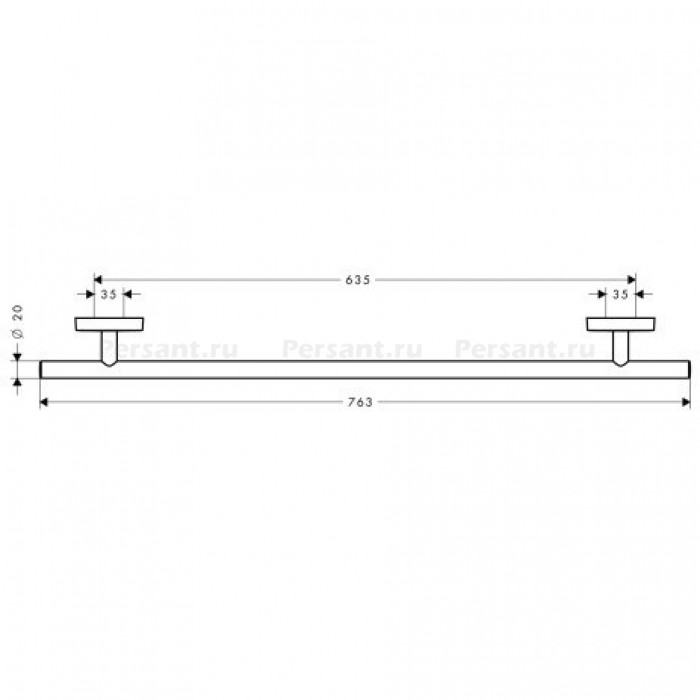 Полотенцедержатель 41506000 Hansgrohe PuraVida, 600 мм