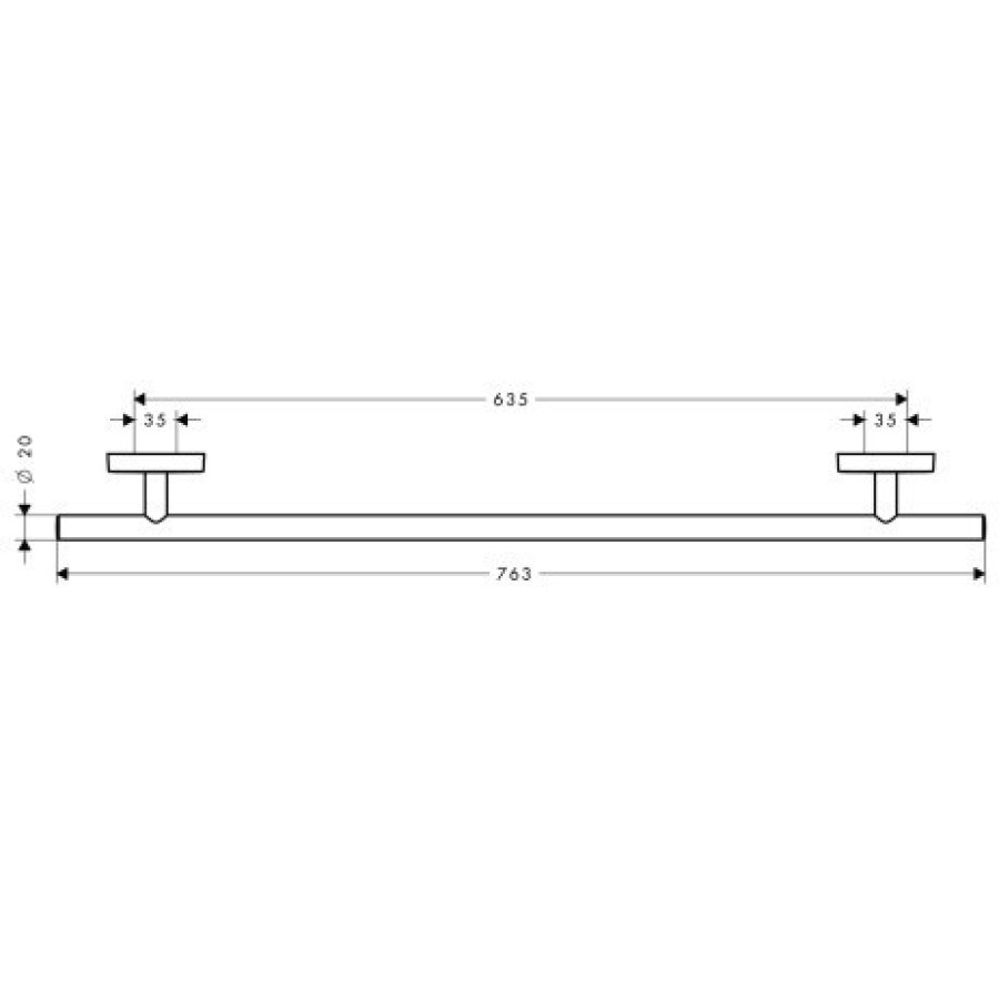 Полотенцедержатель 41506000 Hansgrohe PuraVida, 600 мм