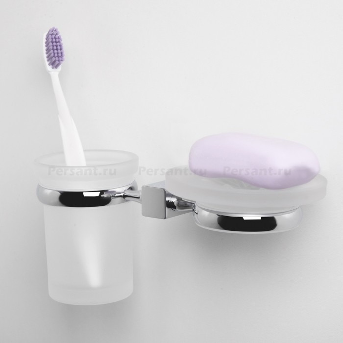WasserKRAFT Lippe K-6526 Подвесной держатель с мыльницей и стаканом (хром)