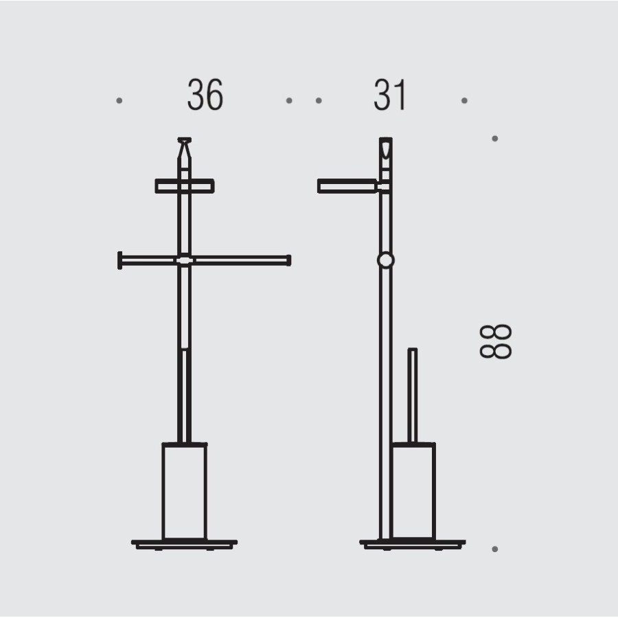 Colombo Design PLANETS B9813 - Стойка с аксессуарами 88 см (хром)