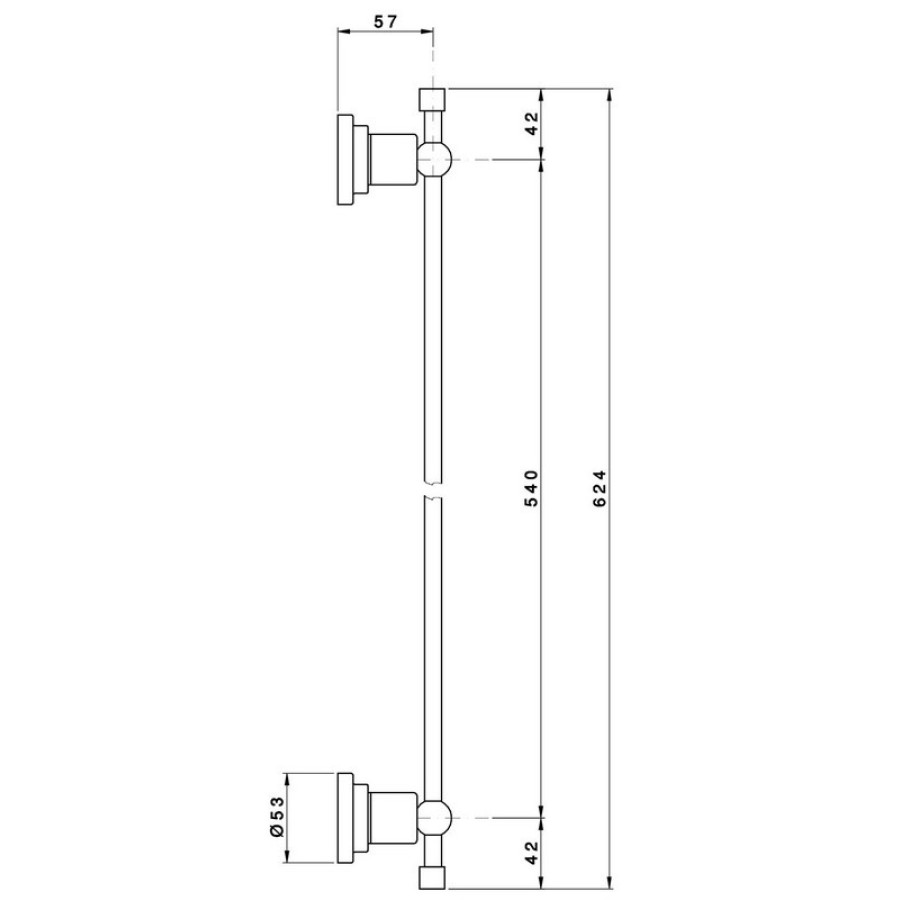 Nicolazzi M.Croce 1486CR27 Держатель для полотенца 624 мм (хром)