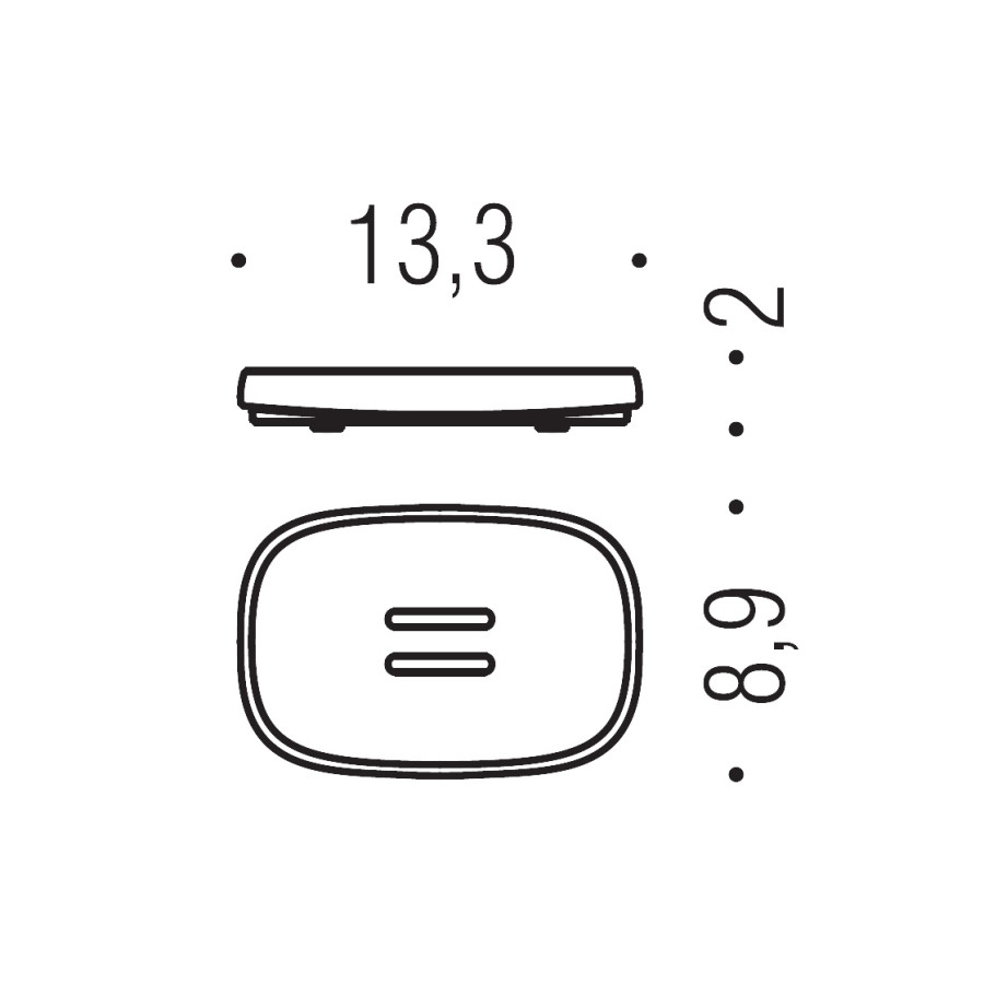 Colombo Design TRENTA B3040.CR - Металлическая мыльница | настольная (хром)