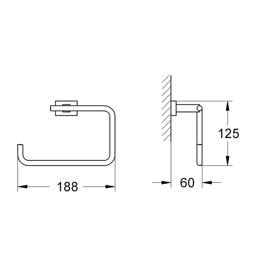 GROHE Essentials Cube 40510AL1 Держатель для полотенца