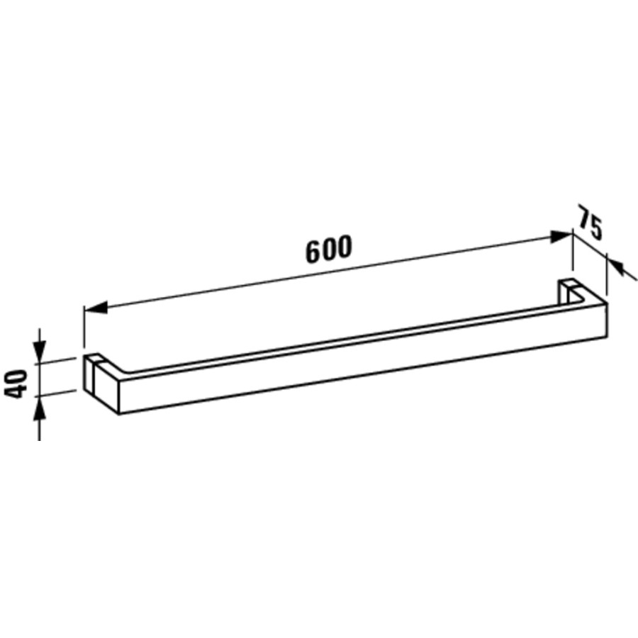 Laufen Kartell by 3.8133.2.084.000.1 Держатель полотенца на 60 см