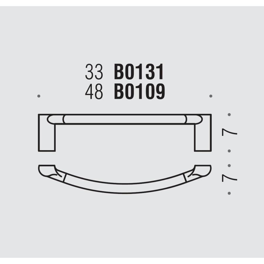 Colombo Design LUNA B0109 Полотенцедержатель 48 см (хром)