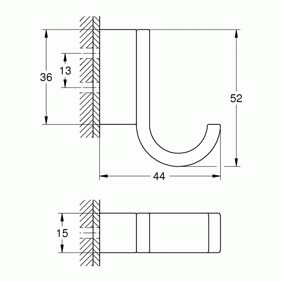 Grohe Selection 41039GL0 Крючок для халата / полотенца