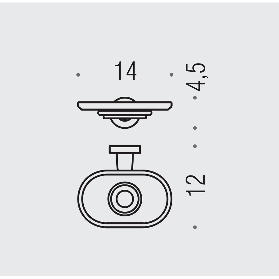 Colombo Design BASIC B2701 Мыльница (металл - стекло)