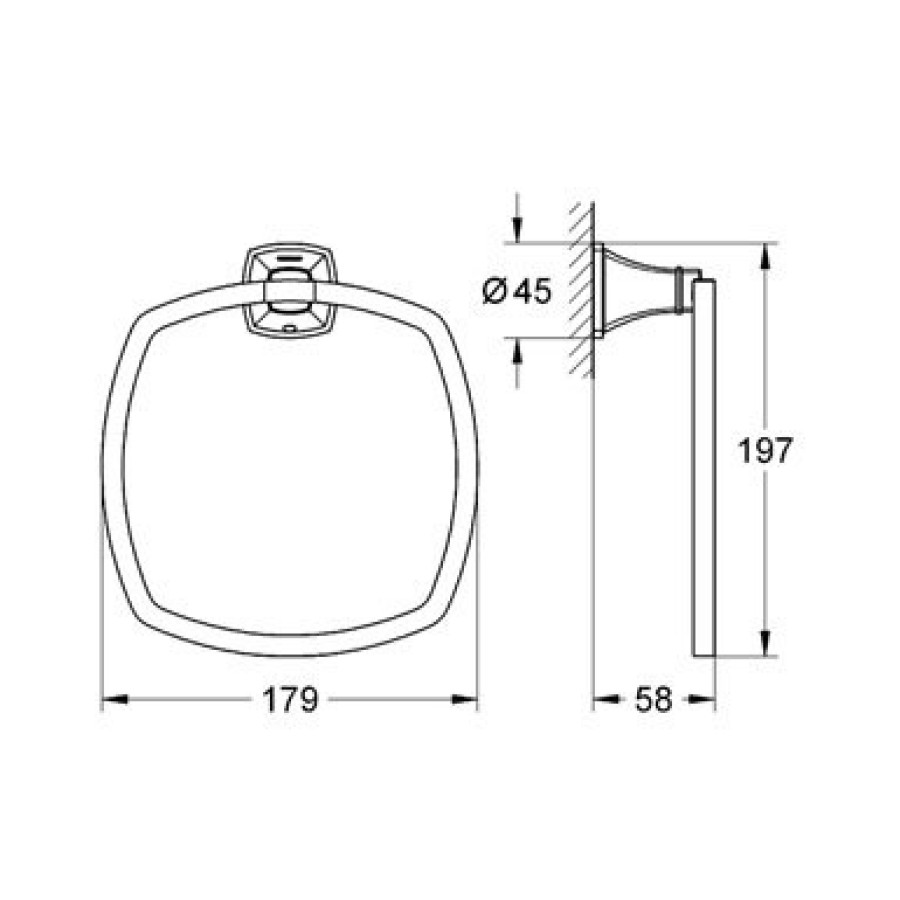 Кольцо для полотенца 40630 000 GROHE Grandera