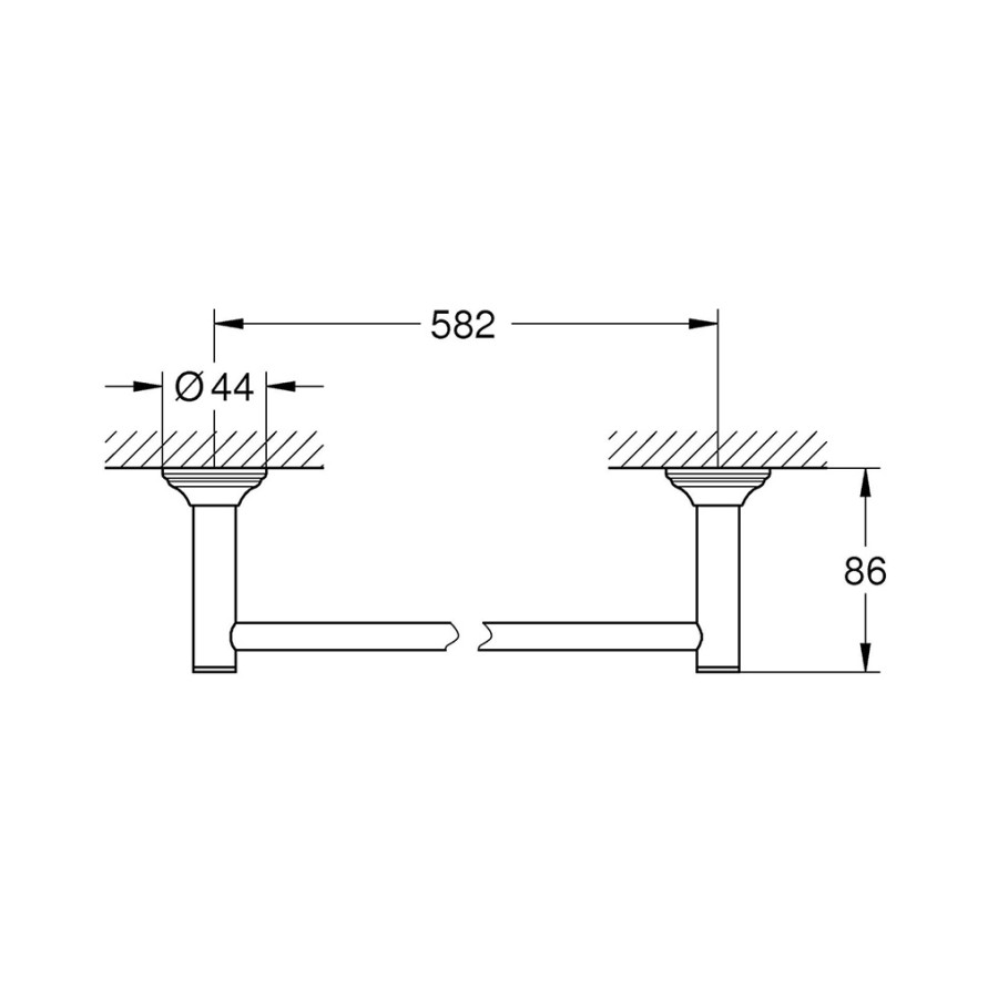 GROHE Essentials Authentic 40653001 - Держатель для полотенца 58 см (хром)