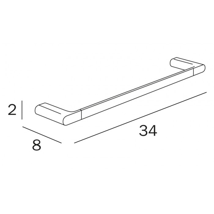 INDA Mito A2018ACR Держатель для полотенца 335 мм (хром)
