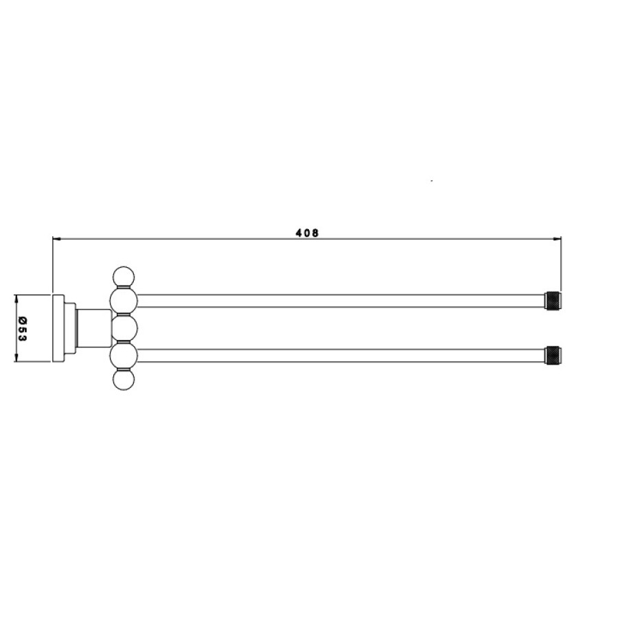 Nicolazzi M.Croce 1482CR27 Держатель для полотенца 408 мм (хром)