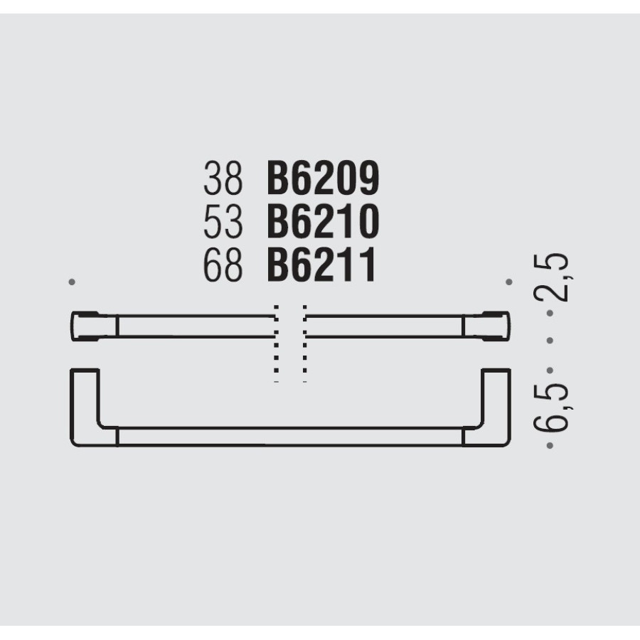 Colombo Design Lulù B6210.gold Держатель для полотенца 53 см (золото)