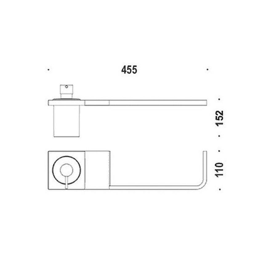 Colombo Design Domino B9362+B3409 Полотенцедержатель 45,5 см с дозатором для жидкого мыла (хром)