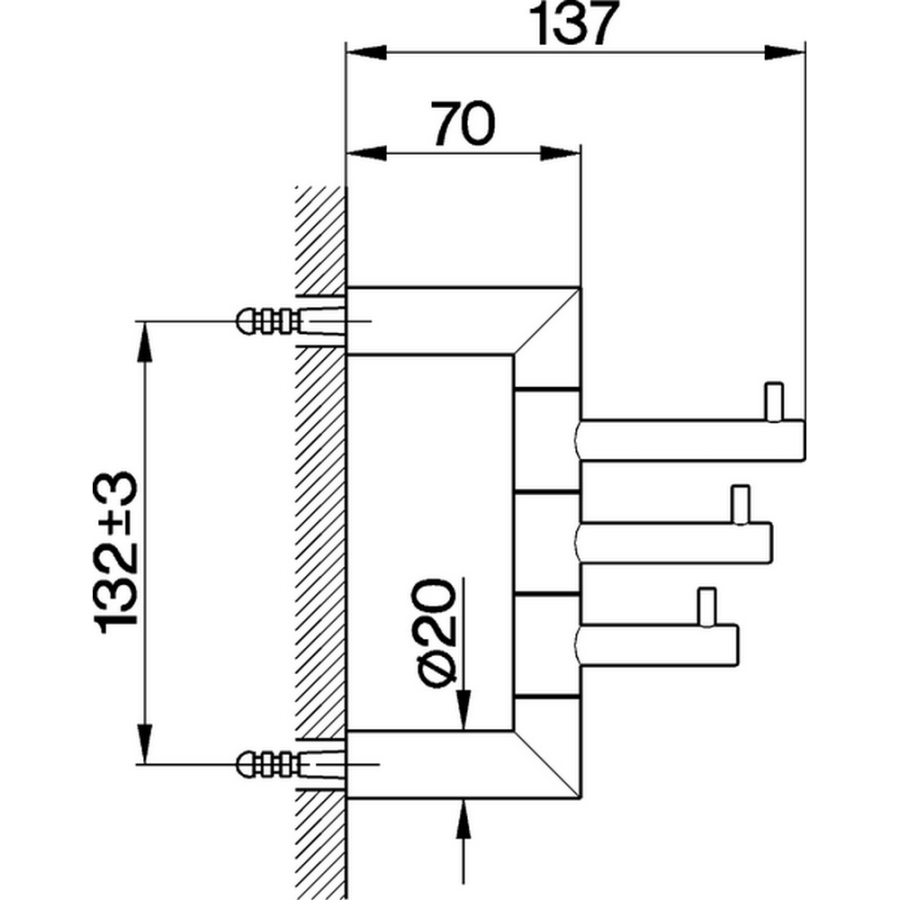 Cisal System SY09070021 Крючок для халата/полотенца