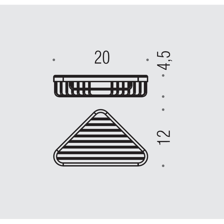 Colombo Design BASIC B2732 Угловая решётчатая полочка (хром)