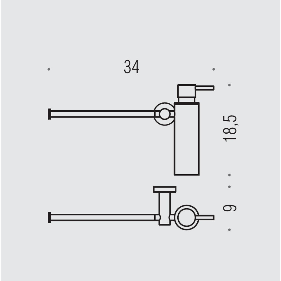 Colombo Design PLUS W4975.BM - Дозатор для жидкого мыла с держателем для полотенца (белый матовый)