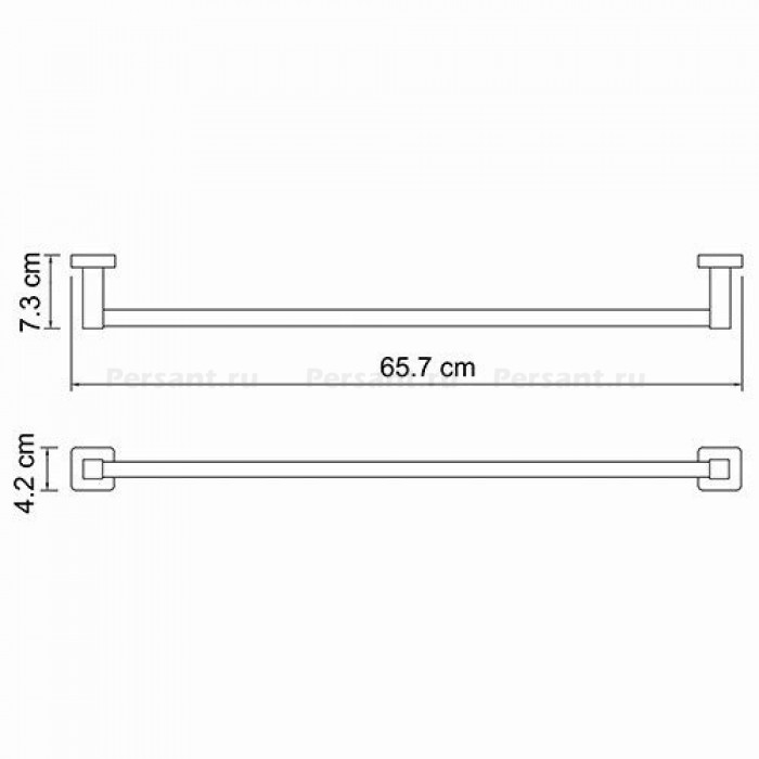 WasserKRAFT Lippe K-6530 Держатель для полотенца 657 мм (хром)